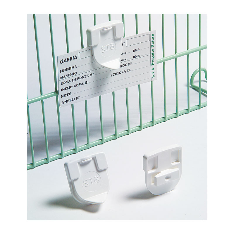 PINZA BLANCA PORTATARJETAS